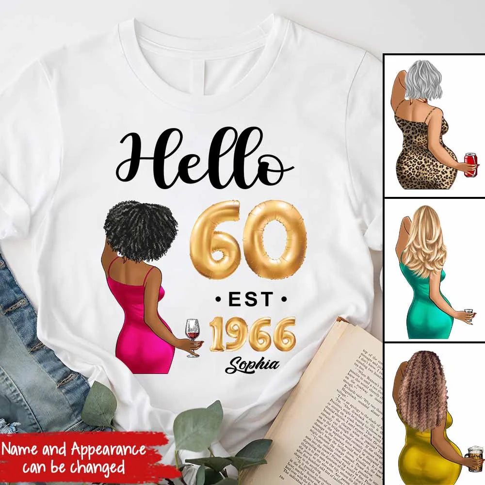 60th Birthday Shirts, Custom Birthday Shirts, Turning 60 Shirt, Gifts For Women Turning 60, 60 And Fabulous Shirt, 1966 Shirt, 60th Birthday Shirts For Her