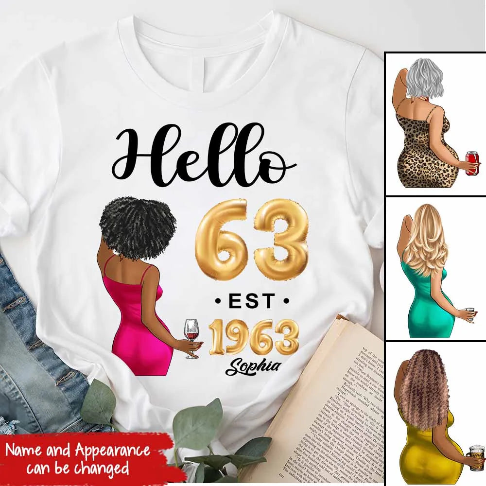 63rd birthday shirts for her, Personalised 63rd birthday gifts, 1963 t shirt, 63 and fabulous shirt, 63rd birthday shirt ideas, gift ideas 63rd birthday woman