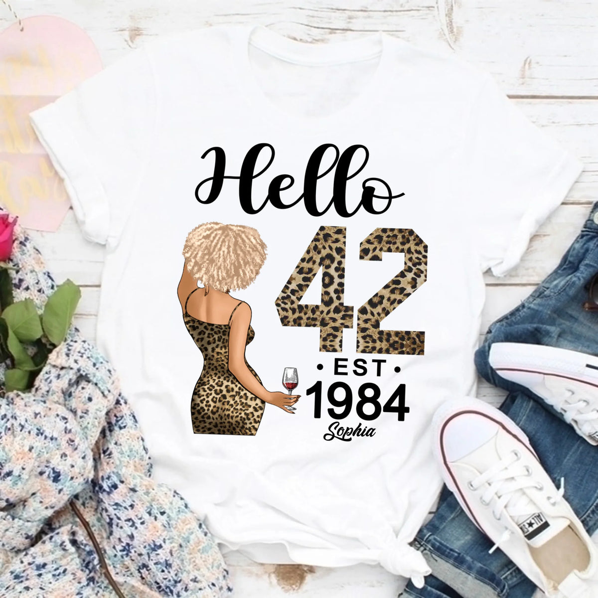 Chapter 42, Fabulous Since 1984 42th Birthday Unique T Shirt For Woman, Custom Birthday Shirt, Her Gifts For 42 Years Old , Turning 42 Birthday Cotton Shirt