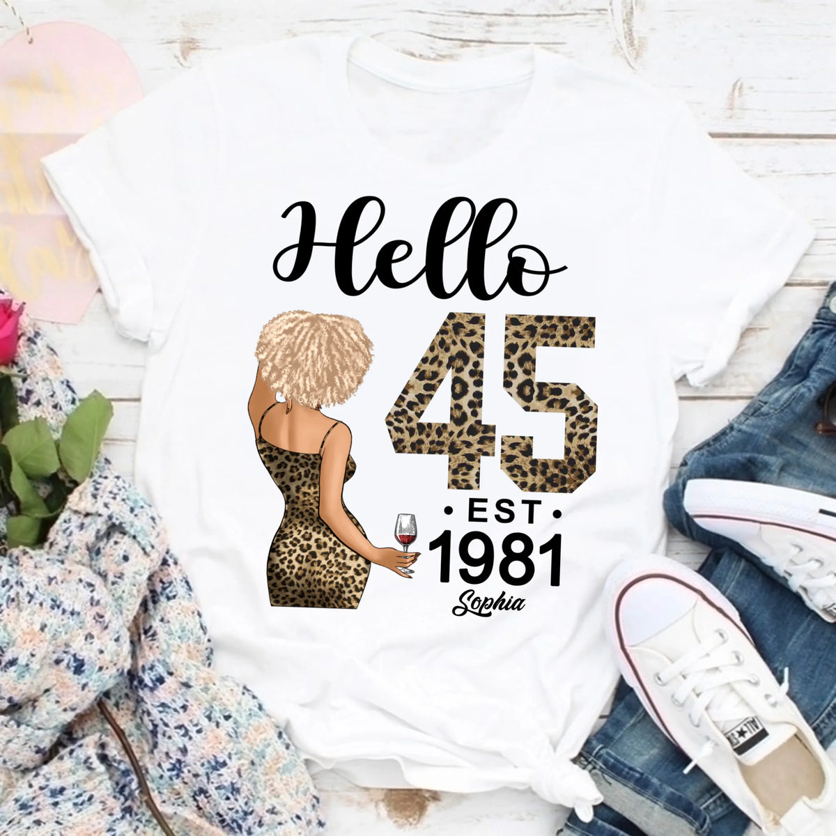 45th Birthday Shirts, Custom Birthday Shirts, Turning 45 Shirt, Gifts For Women Turning 45, 45 And Fabulous Shirt, 1981 Shirt, 45th Birthday Shirts For Her, It's My 45 Birthday