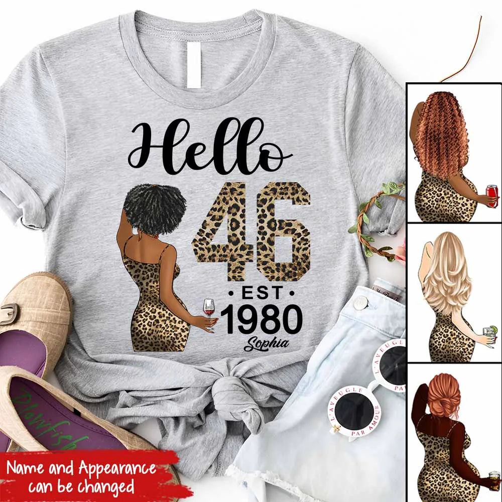 Chapter 46, Fabulous Since 1980 46th Birthday Unique T Shirt For Woman, Custom Birthday Shirt, Her Gifts For 46 Years Old , Turning 46 Birthday Cotton Shirt