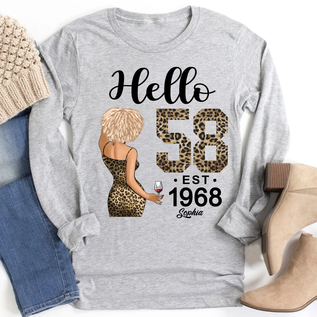 Chapter 58, Fabulous Since 1968 58th Birthday Unique T Shirt For Woman, Custom Birthday Shirt, Her Gifts For 58 Years Old , Turning 58 Birthday Cotton Shirt