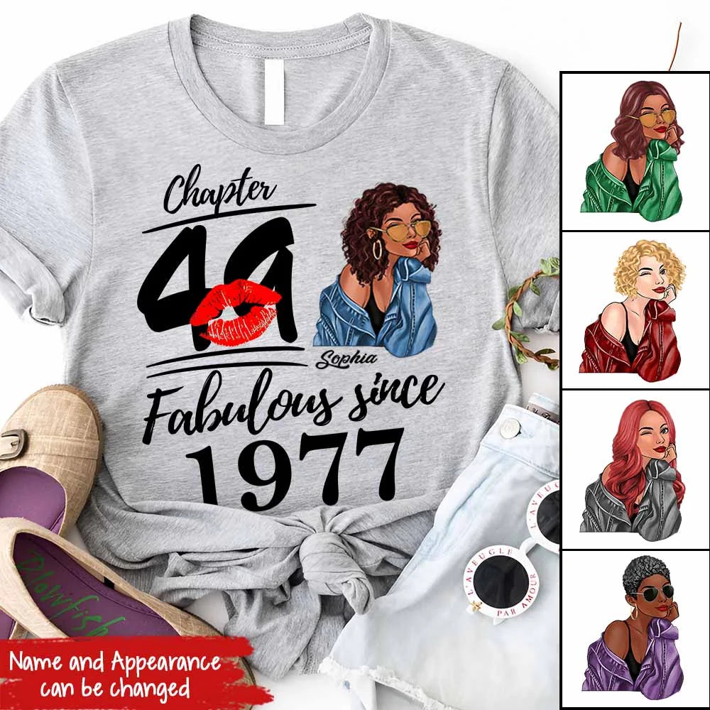 49th Birthday Shirts, Custom Birthday Shirts, Turning 49 Shirt, Gifts For Women Turning 49, 49 And Fabulous Shirt, 1977 Shirt, 49th Birthday Shirts For Her, It's My 49 Birthday