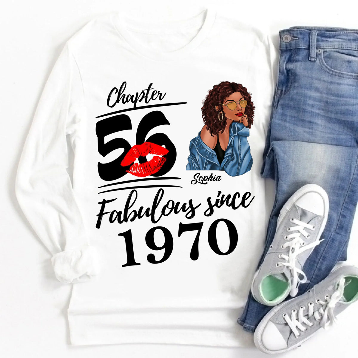 Chapter 56, Fabulous Since 1970 56th Birthday Unique T Shirt For Woman, Custom Birthday Shirt, Her Gifts For 56 Years Old , Turning 56 Birthday Cotton Shirt