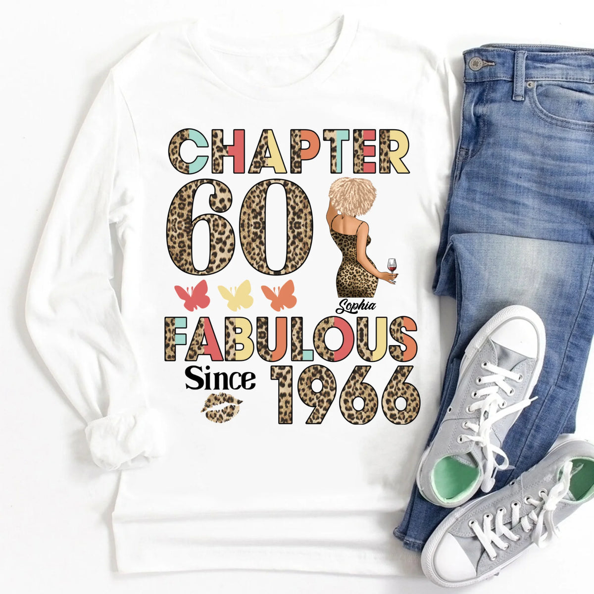 Chapter 60, Fabulous Since 1966 60th Birthday Unique T Shirt For Woman, Custom Birthday Shirt, Her Gifts For 60 Years Old , Turning 60 Birthday Cotton Shirt