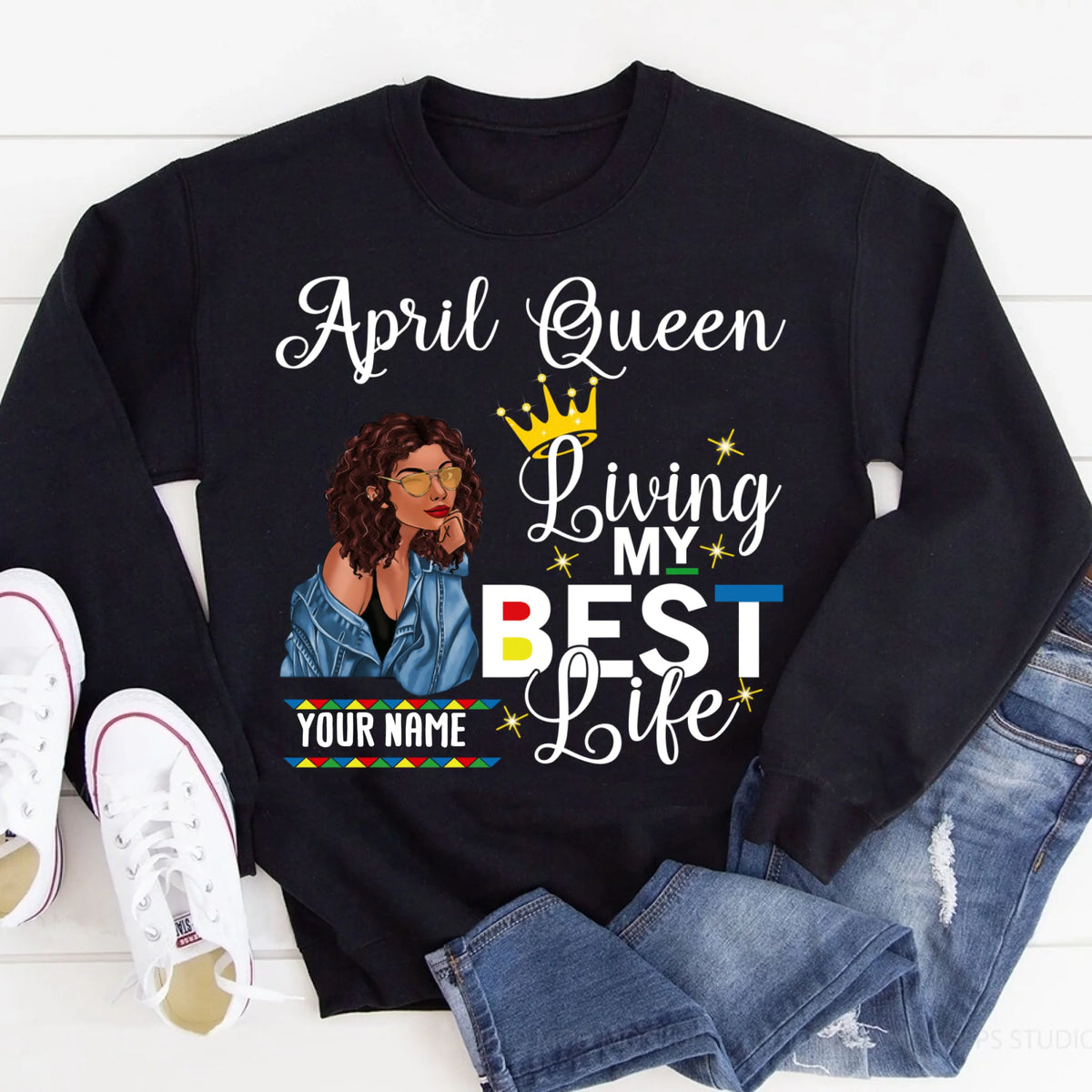 April Birthday Shirt, Custom Birthday Shirt, Queens Born In April, April Birthday Gifts, April shirts for Woman