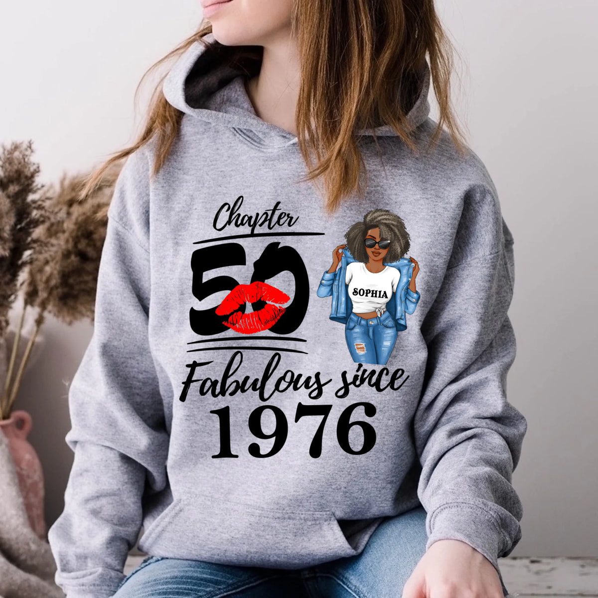 Chapter 50, Fabulous Since 1975 50th Birthday Unique T Shirt For Woman, Custom Birthday Shirt, Her Gifts For 50 Years Old , Turning 50 Birthday Cotton Shirt