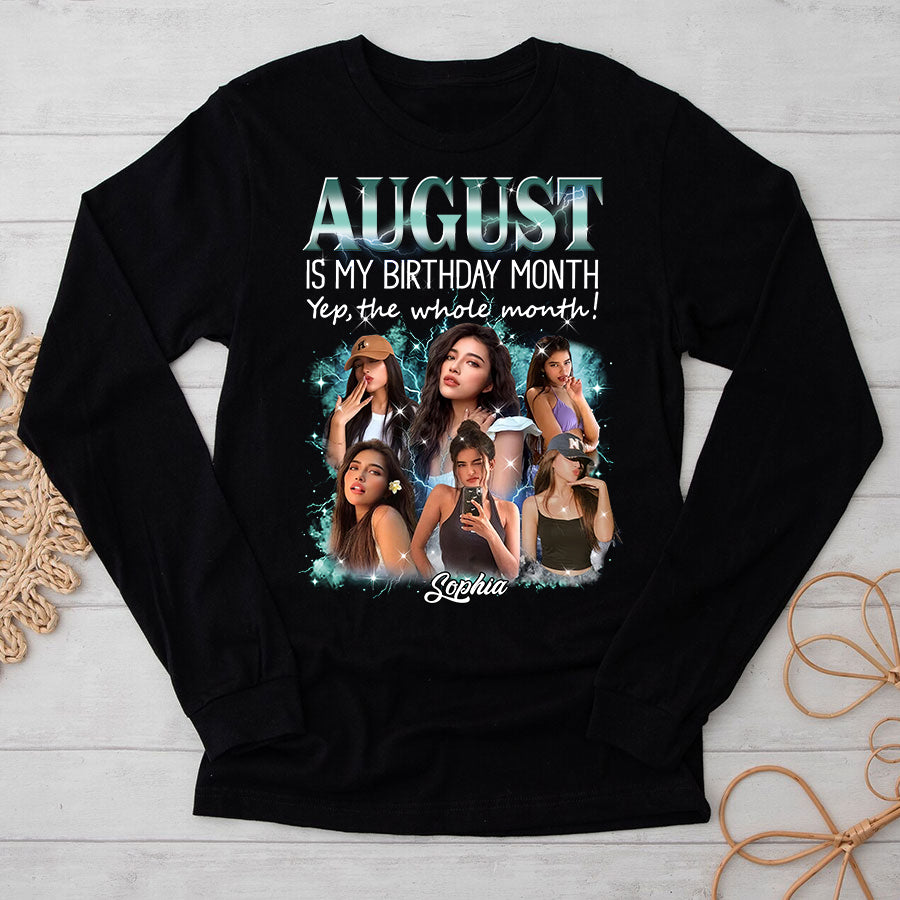 August Birthday Shirt, Custom Birthday Shirt, Queens Born In August, August Birthday Shirts For Woman, August Birthday Gifts - YPT-TLQ