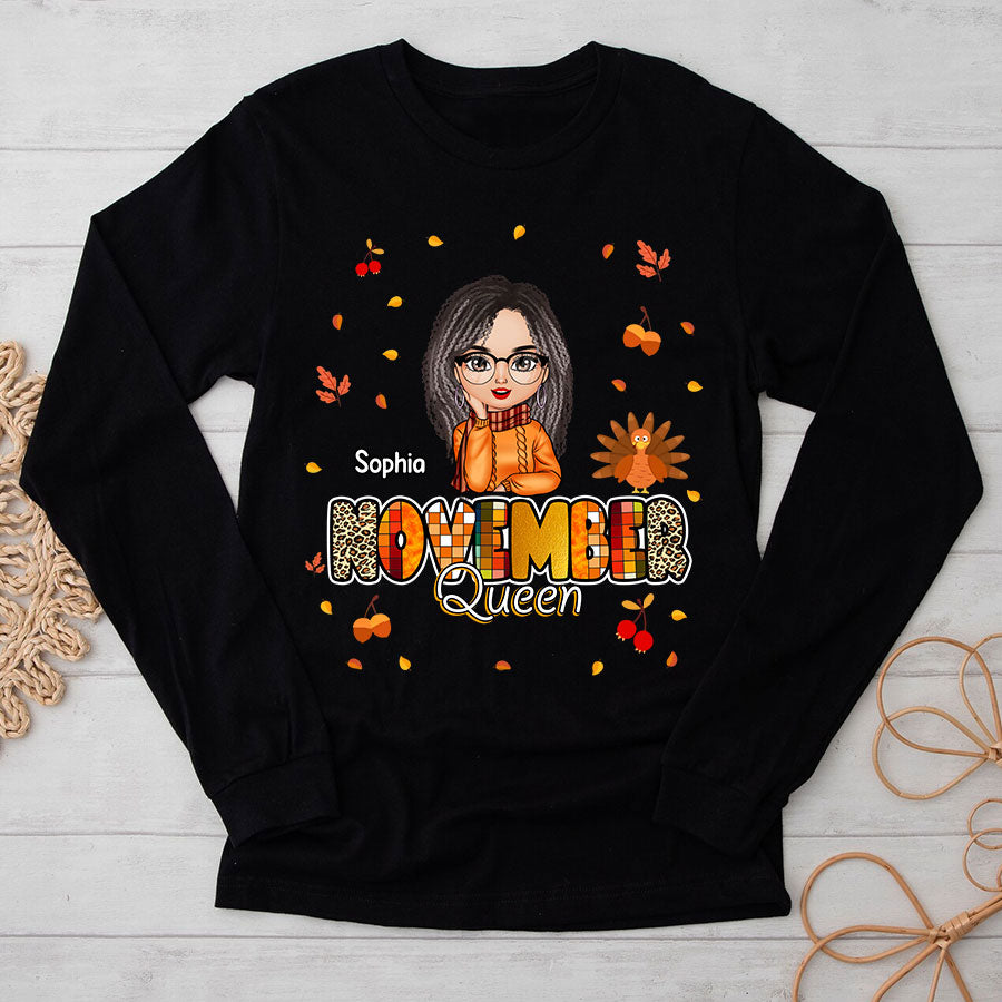 November Birthday Shirt, Custom Birthday Shirt, Queens Born In November, November Birthday Shirts For Woman, November Birthday Gifts