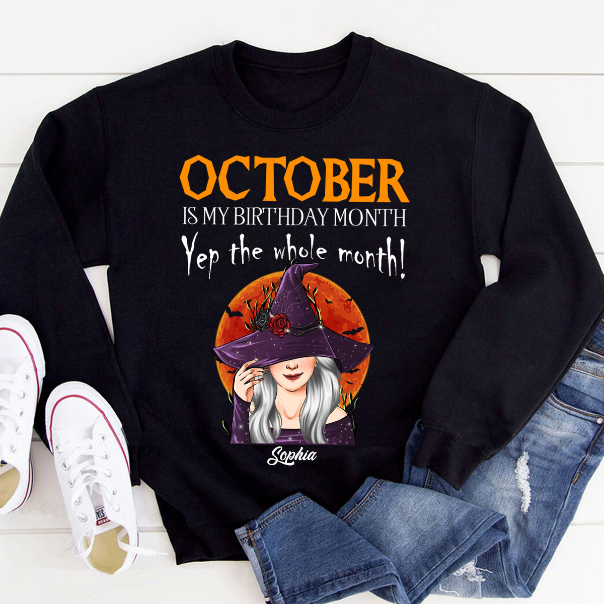 Personalized October Birthday Shirt, Custom Birthday Shirt, Queens are Born In October, October Birthday Shirts For Woman, October Birthday Gifts-YPT-ALK