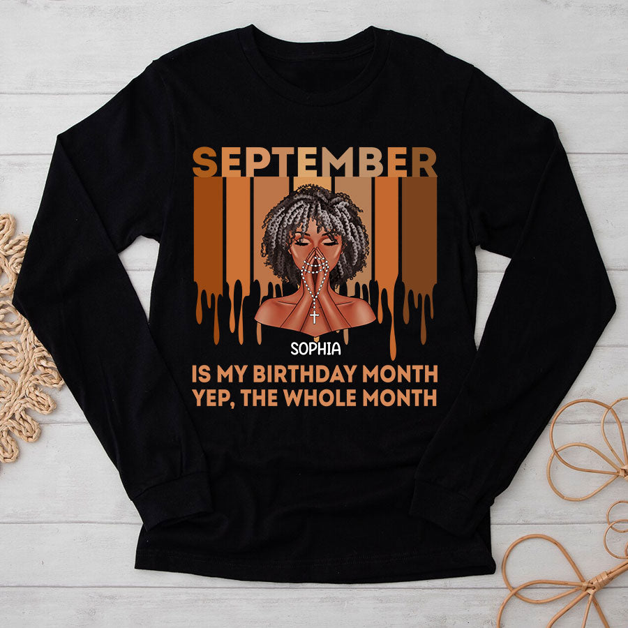 September Birthday Shirt, Custom Birthday Shirt, Queens Are Born In September Birthday Shirts For Woman