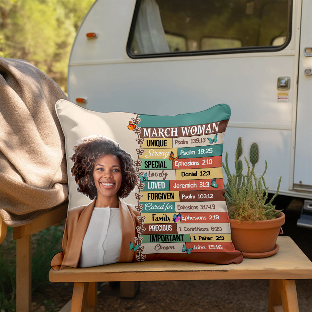 Personalized Photo Pillow, March Birthday Gift Ideas