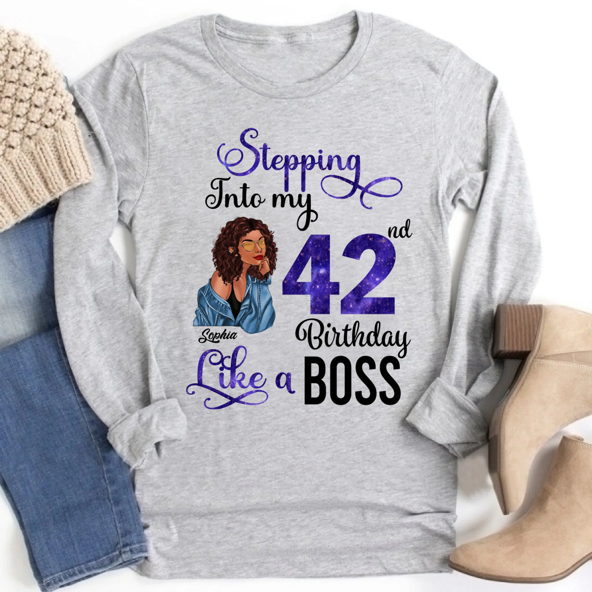 Chapter 42, Fabulous Since 1984 42nd Birthday Unique T Shirt For Woman, Custom Birthday Shirt, Her Gifts For 42 Years Old , Turning 42 Birthday Cotton Shirt