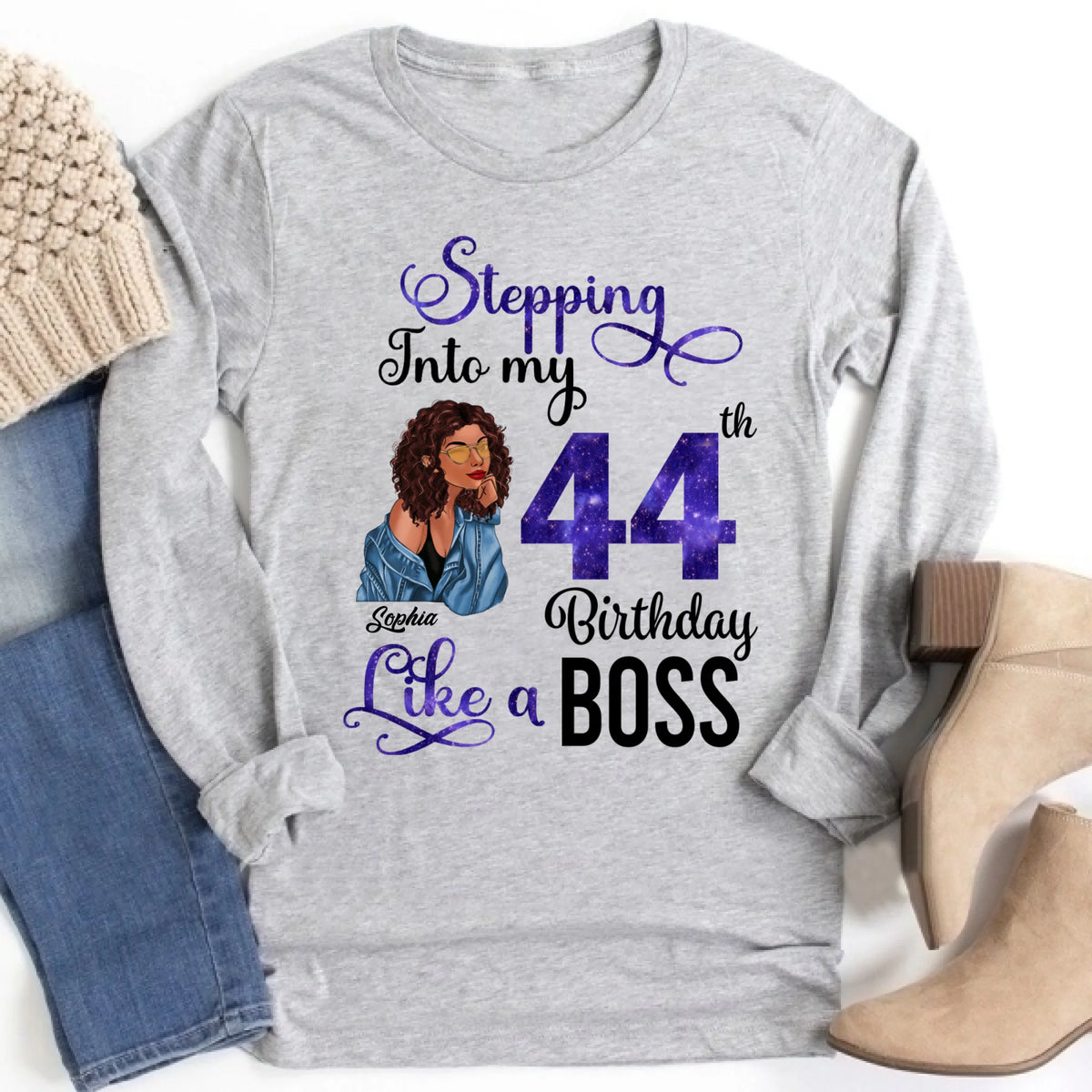 Chapter 44, Fabulous Since 1982 44th Birthday Unique T Shirt For Woman, Custom Birthday Shirt, Her Gifts For 44 Years Old , Turning 44 Birthday Cotton Shirt