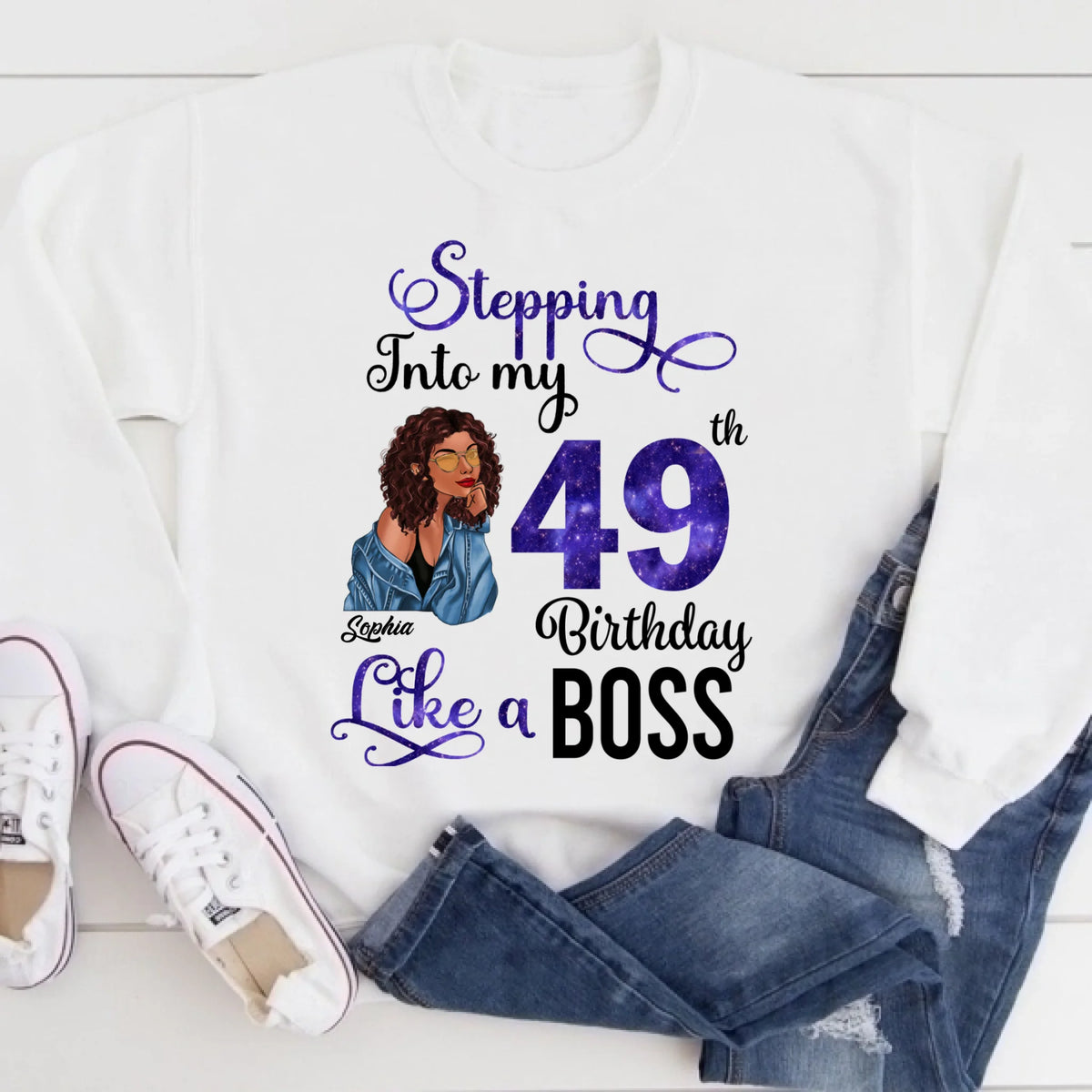 Chapter 49, Fabulous Since 1977 49th Birthday Unique T Shirt For Woman, Custom Birthday Shirt, Her Gifts For 49 Years Old , Turning 49 Birthday Cotton Shirt