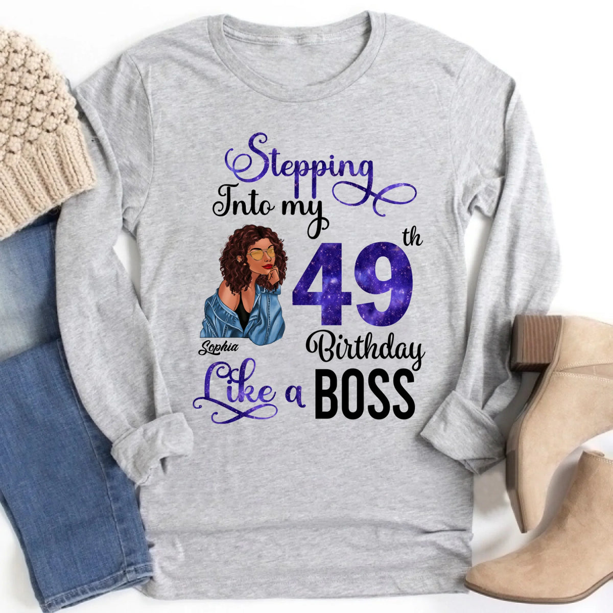 Chapter 49, Fabulous Since 1977 49th Birthday Unique T Shirt For Woman, Custom Birthday Shirt, Her Gifts For 49 Years Old , Turning 49 Birthday Cotton Shirt