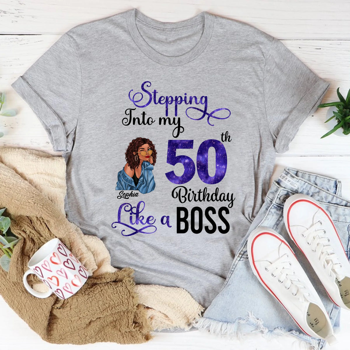 Chapter 50, Fabulous Since 1976 50th Birthday Unique T Shirt For Woman, Custom Birthday Shirt, Her Gifts For 50 Years Old , Turning 50 Birthday Cotton Shirt