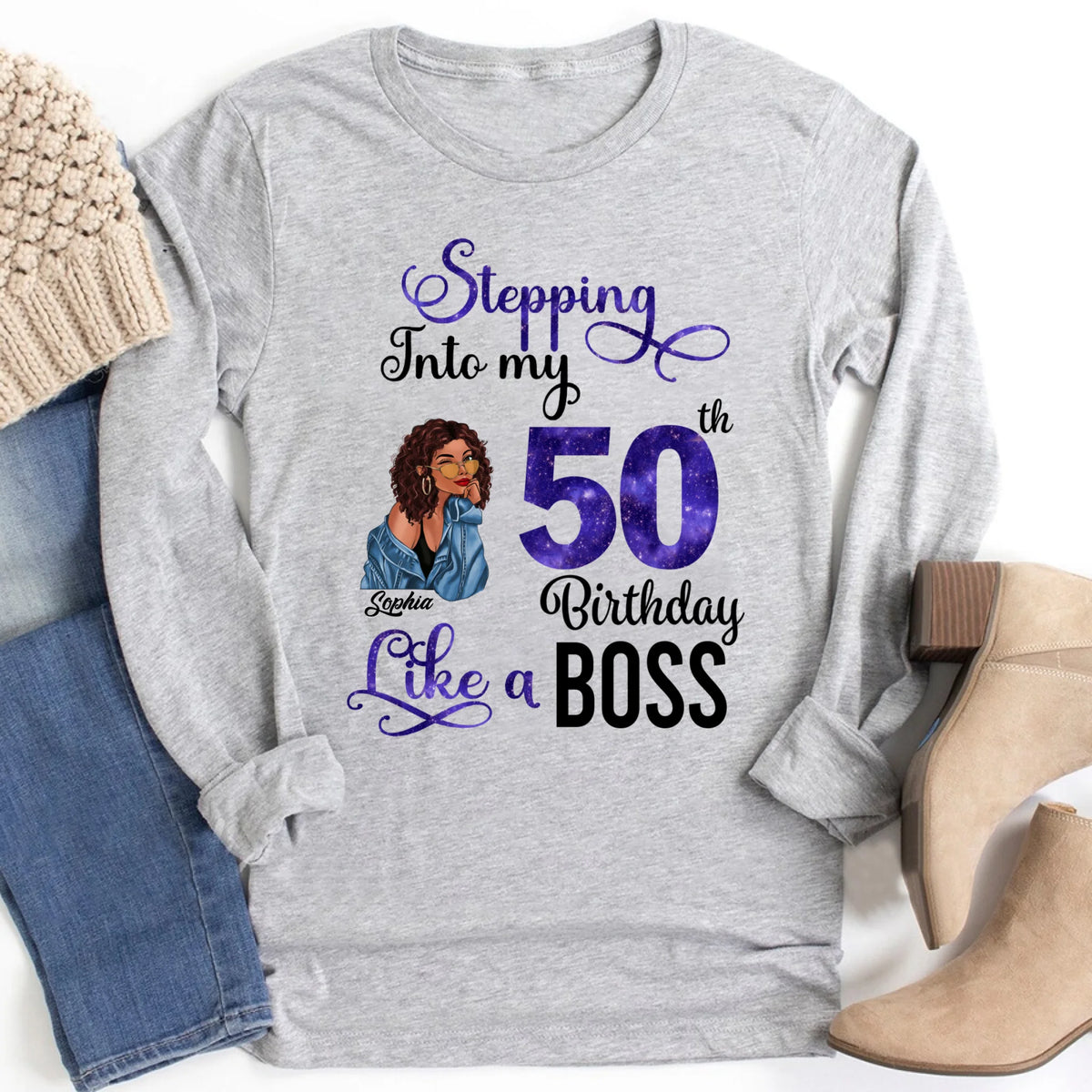 Chapter 50, Fabulous Since 1976 50th Birthday Unique T Shirt For Woman, Custom Birthday Shirt, Her Gifts For 50 Years Old , Turning 50 Birthday Cotton Shirt