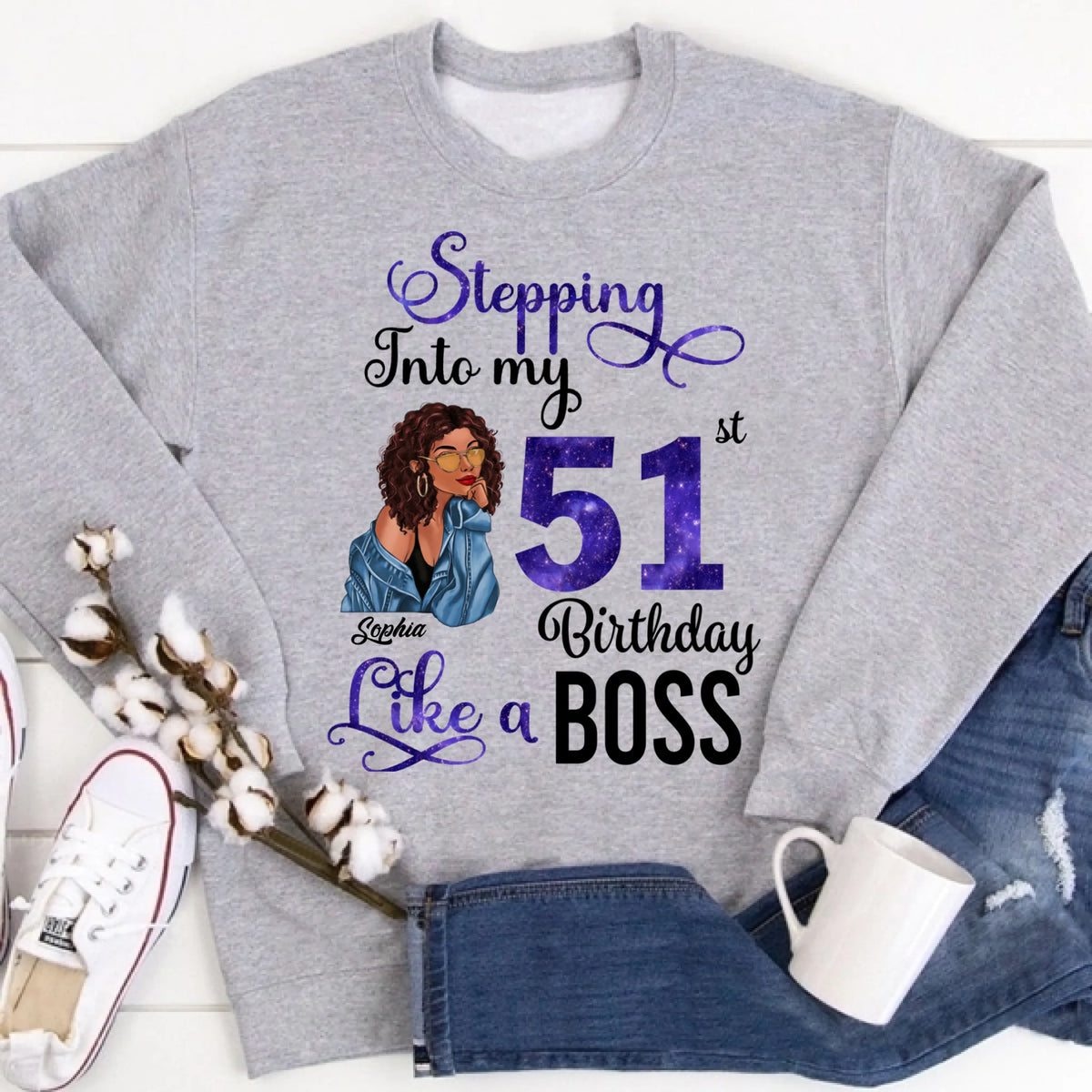 Chapter 51, Fabulous Since 1975 51st Birthday Unique T Shirt For Woman, Custom Birthday Shirt, Her Gifts For 51 Years Old , Turning 51 Birthday Cotton Shirt