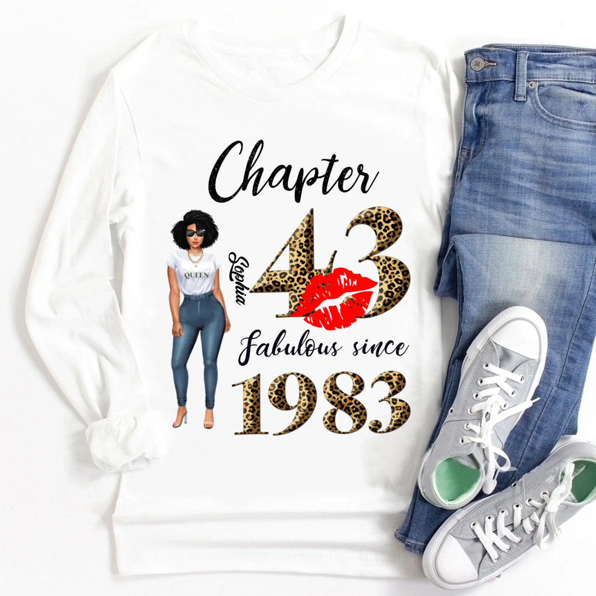 43rd birthday shirts for her, Personalised 43rd birthday gifts, 1983 t shirt, 43 and fabulous shirt, 43rd birthday shirt ideas, gift ideas 43rd birthday woman