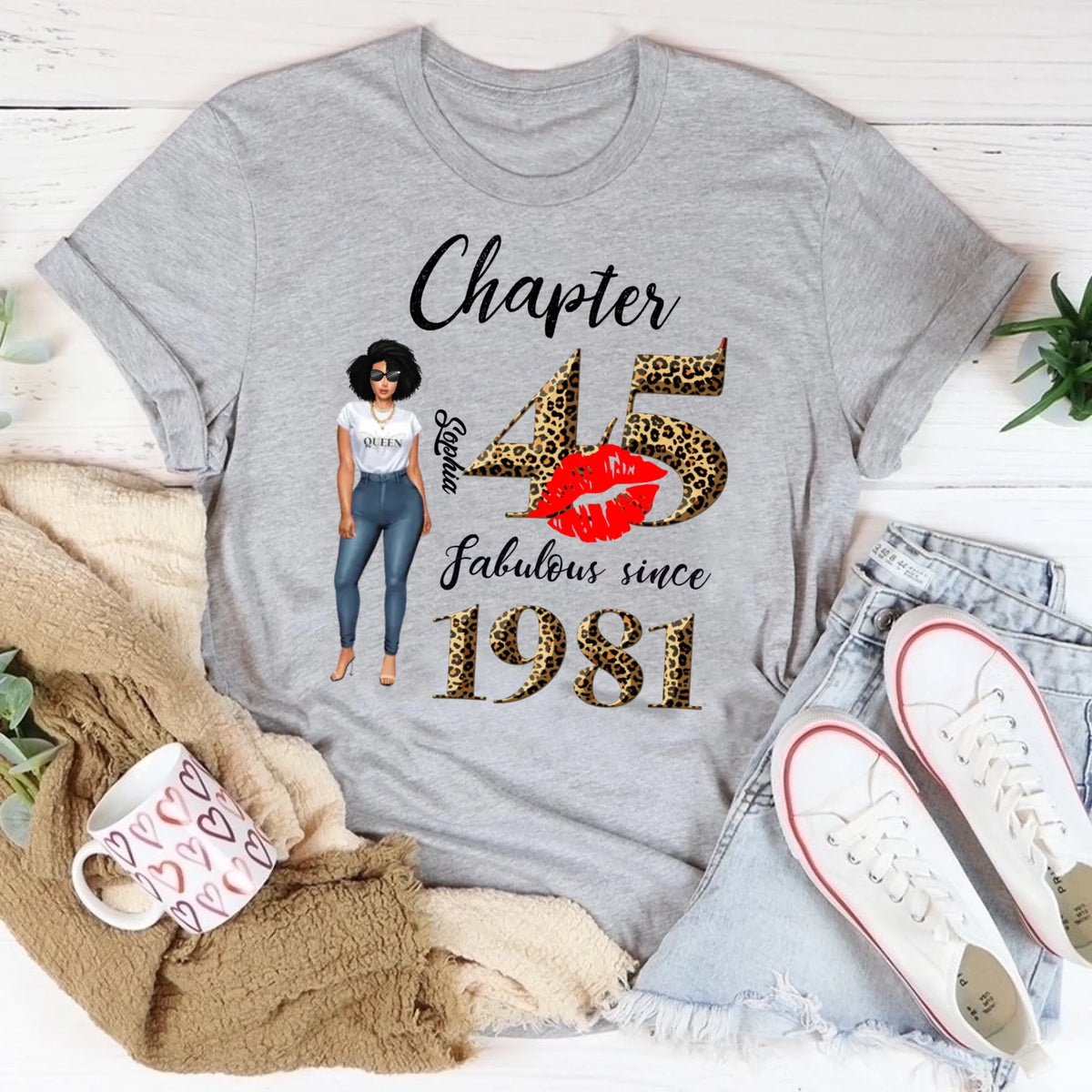 45th birthday shirts for her, Personalised 45th birthday gifts, 1981 t shirt, 45 and fabulous shirt, 45th birthday shirt ideas, gift ideas 45th birthday woman