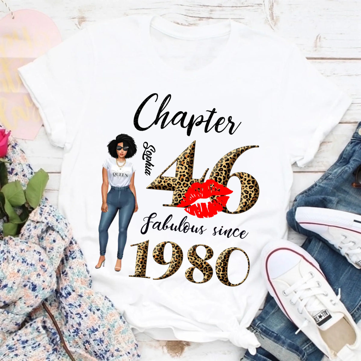 46th birthday shirts for her, Personalised 46th birthday gifts, 1980 t shirt, 46 and fabulous shirt, 46th birthday shirt ideas, gift ideas 46th birthday woman