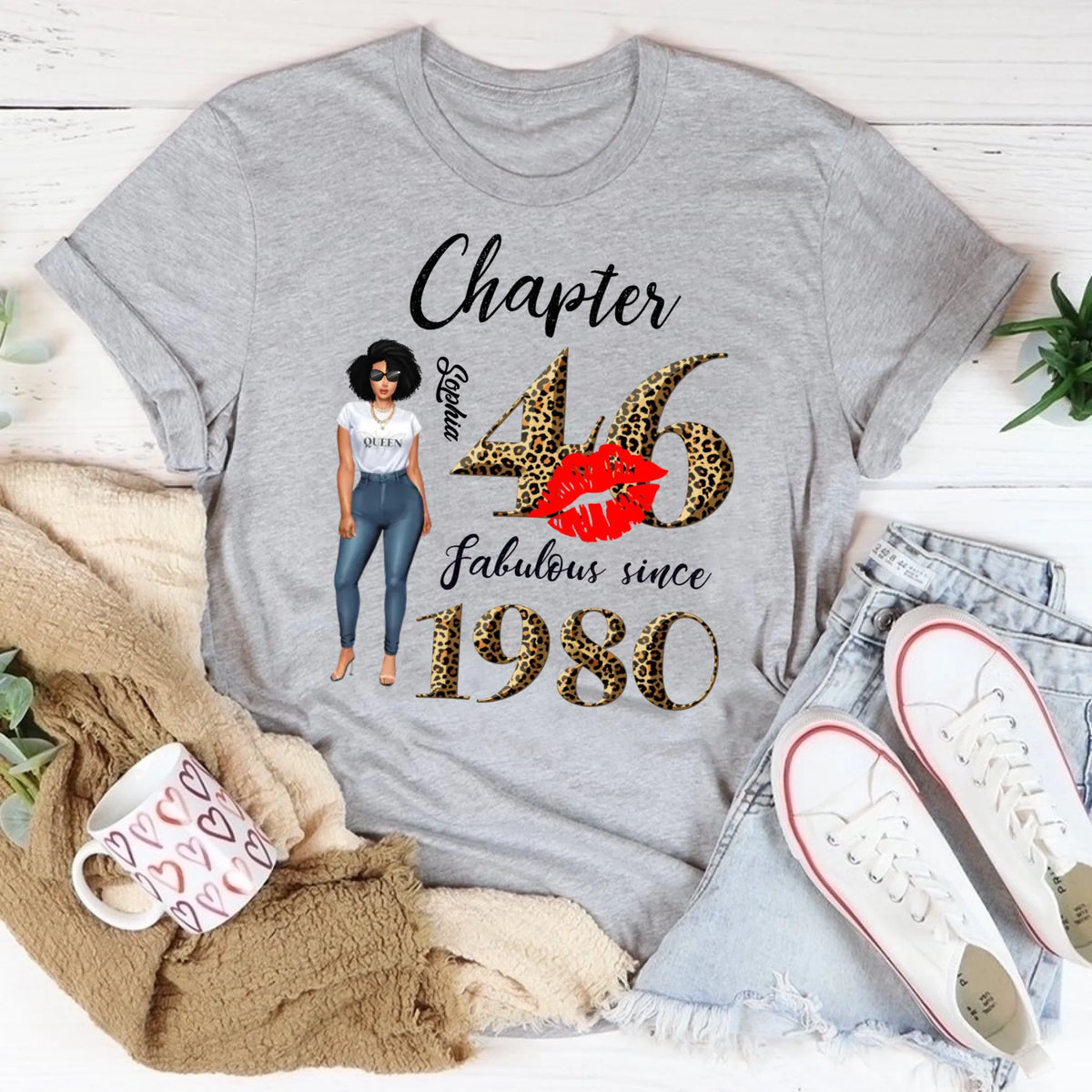 46th birthday shirts for her, Personalised 46th birthday gifts, 1980 t shirt, 46 and fabulous shirt, 46th birthday shirt ideas, gift ideas 46th birthday woman