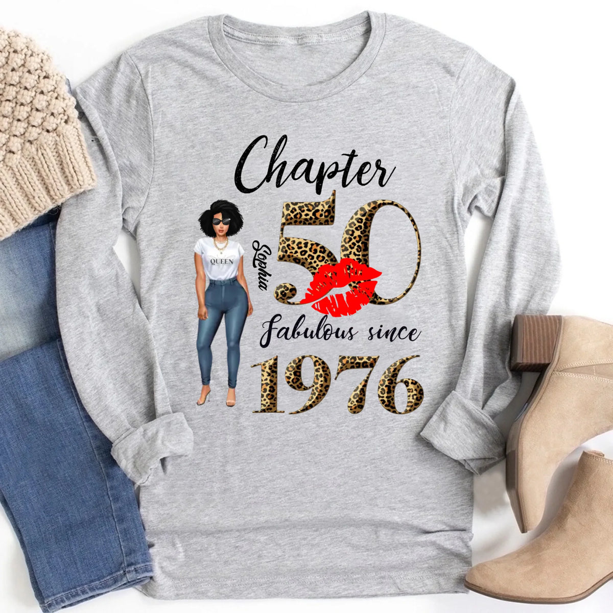 Personalised Birthday Gifts, 1976 T Shirt, 50 And Fabulous Shirt, 50th Birthday Shirt Ideas, Gift Ideas 50th Birthday Woman