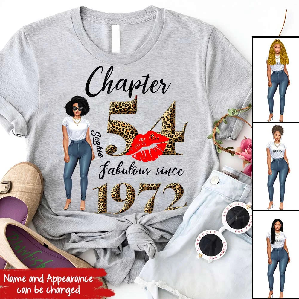 54th birthday shirts for her, Personalised 54th birthday gifts, 1972 t shirt, 54 and fabulous shirt, 54th birthday shirt ideas, gift ideas 54th birthday woman