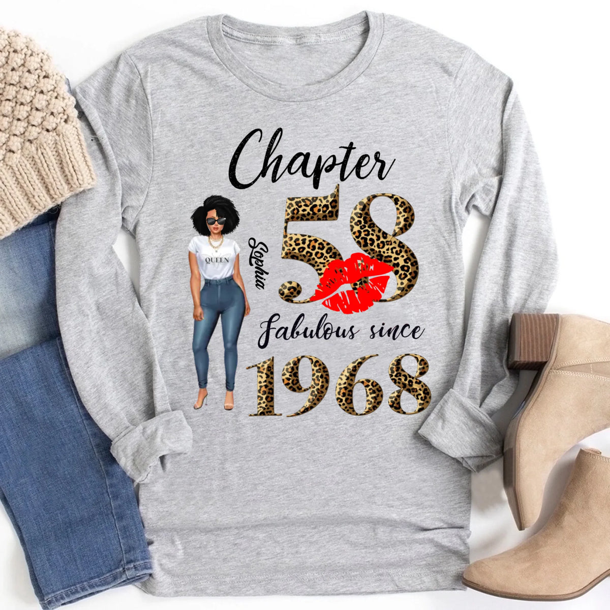 58th birthday shirts for her, Personalised 58th birthday gifts, 1968 t shirt, 58 and fabulous shirt, 58th birthday shirt ideas, gift ideas 58th birthday woman