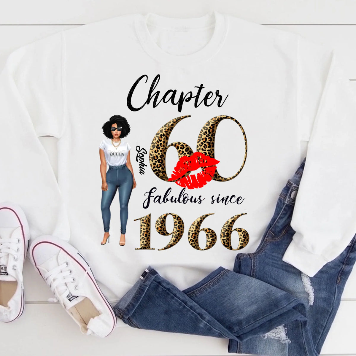 Chapter 60, Fabulous Since 1966 60th Birthday Unique T Shirt For Woman, Custom Birthday Shirt, Her Gifts For 60 Years Old , Turning 60 Birthday Cotton Shirt