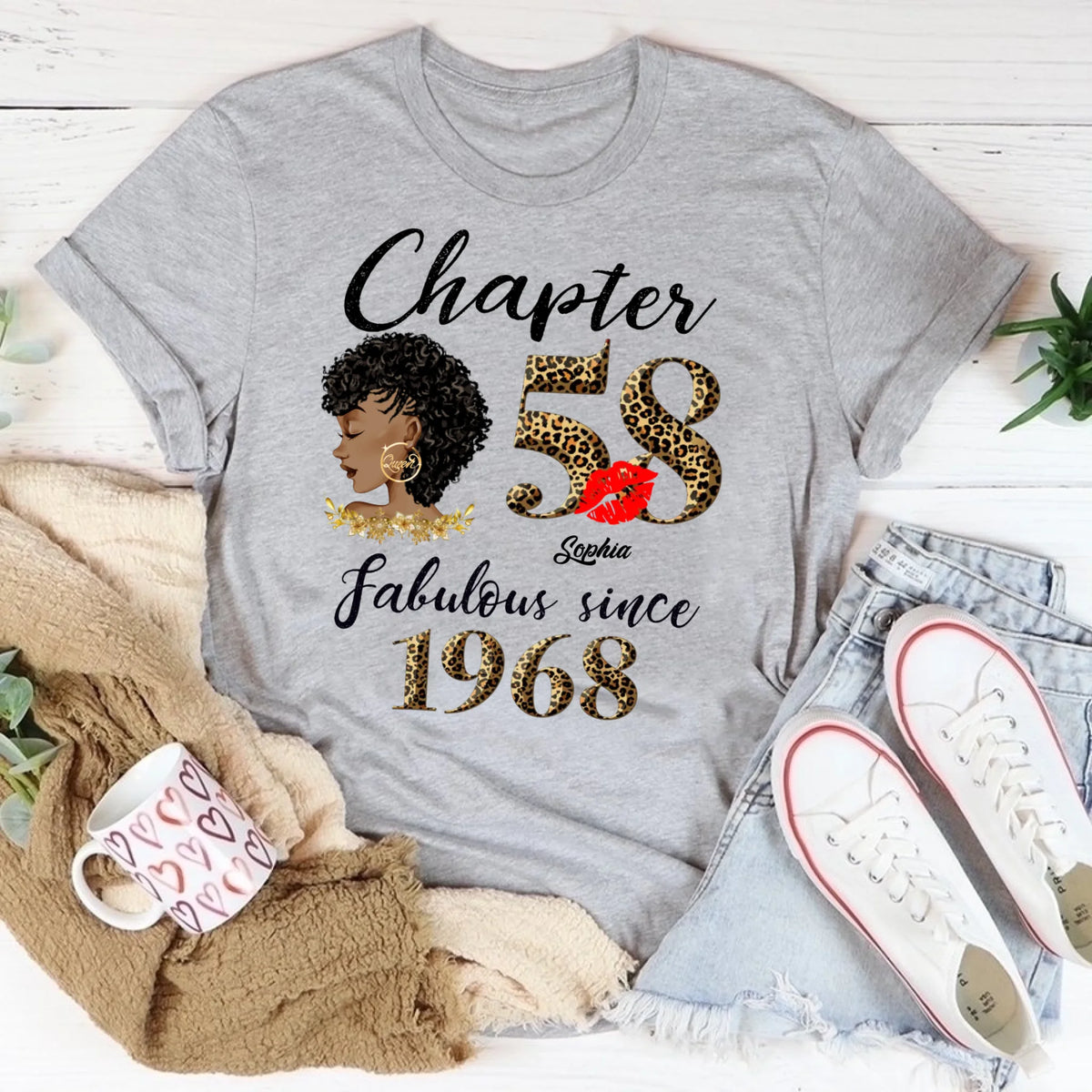 58th birthday shirts for her, Personalised 58th birthday gifts, 1968 t shirt, 58 and fabulous shirt, 58 birthday shirt ideas, gift ideas 58th birthday woman