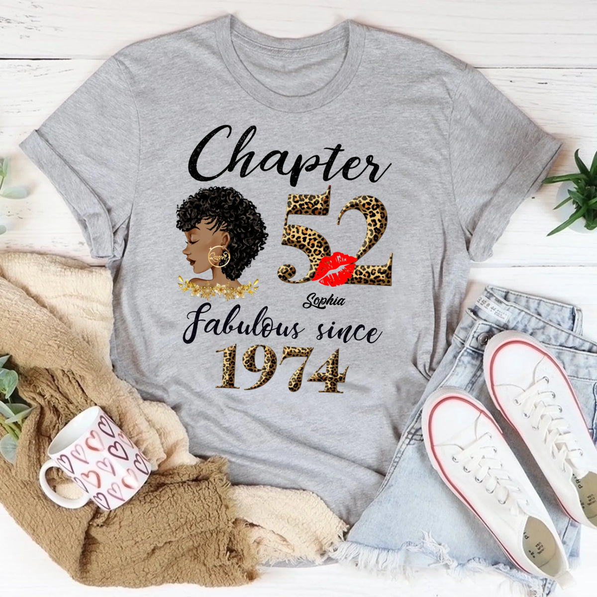 52nd birthday shirts for her, Personalised 52nd birthday gifts, 1974 t shirt, 52 and fabulous shirt, 52 birthday shirt ideas, gift ideas 52nd birthday woman