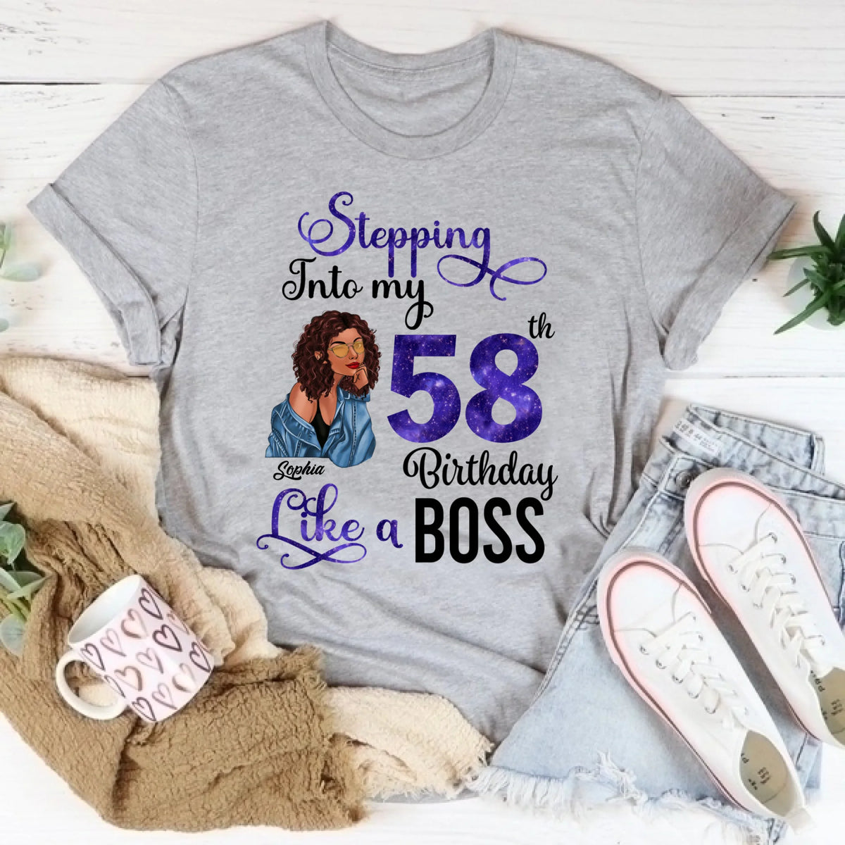 Chapter 58, Fabulous Since 1968 58th Birthday Unique T Shirt For Woman, Custom Birthday Shirt, Her Gifts For 58 Years Old , Turning 58 Birthday Cotton Shirt