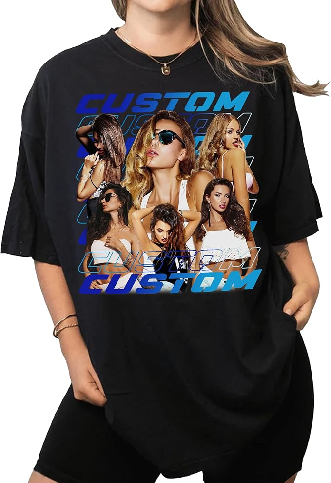 Custom Image T Shirt, Personalized T Shirts With Pictures, Valentines Day Shirts, Valentines Gifts For Her, T Shirt Printing, Shirt Birthday, Gifts For GF