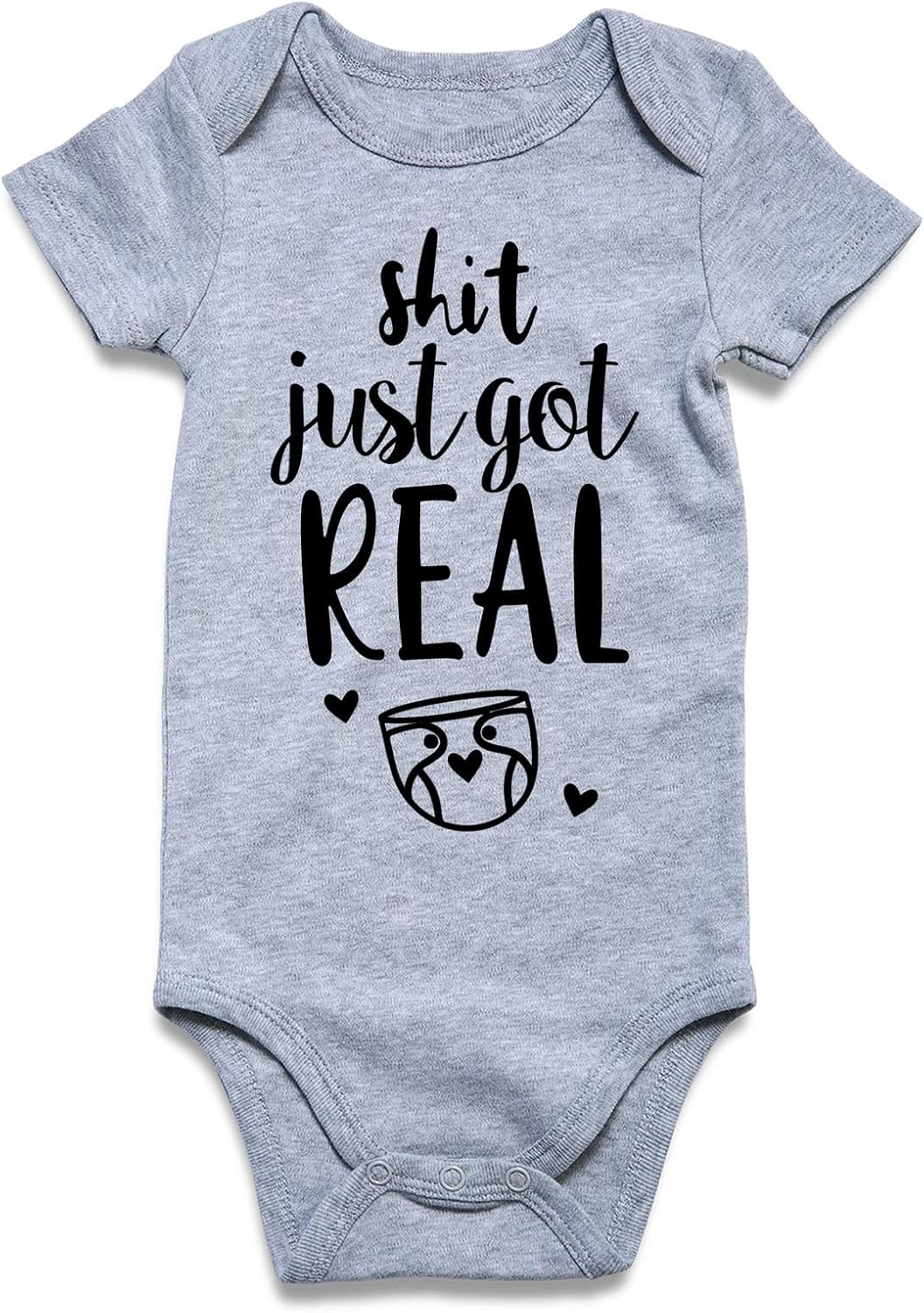 UNICOMIDEA Baby Boys Girls Romper Letter Printed Newborn Outfit Short Sleeve Bodysuits 0-12 Months