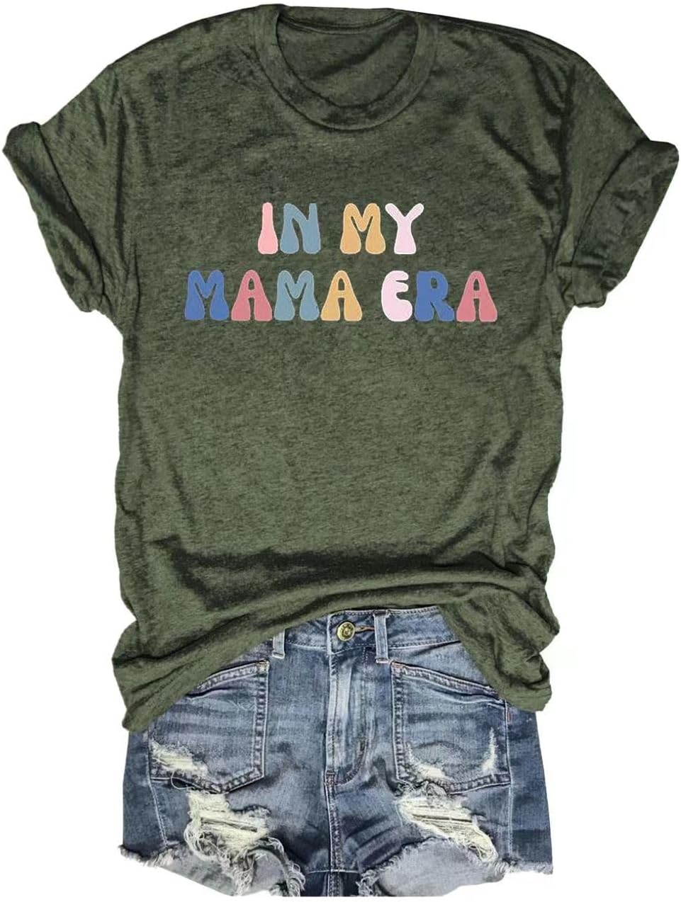 T-Shirt for Mama Women&#39;s Mom Life Graphic Tees Casual Cute Mother&#39;s Day Tops for Mommy