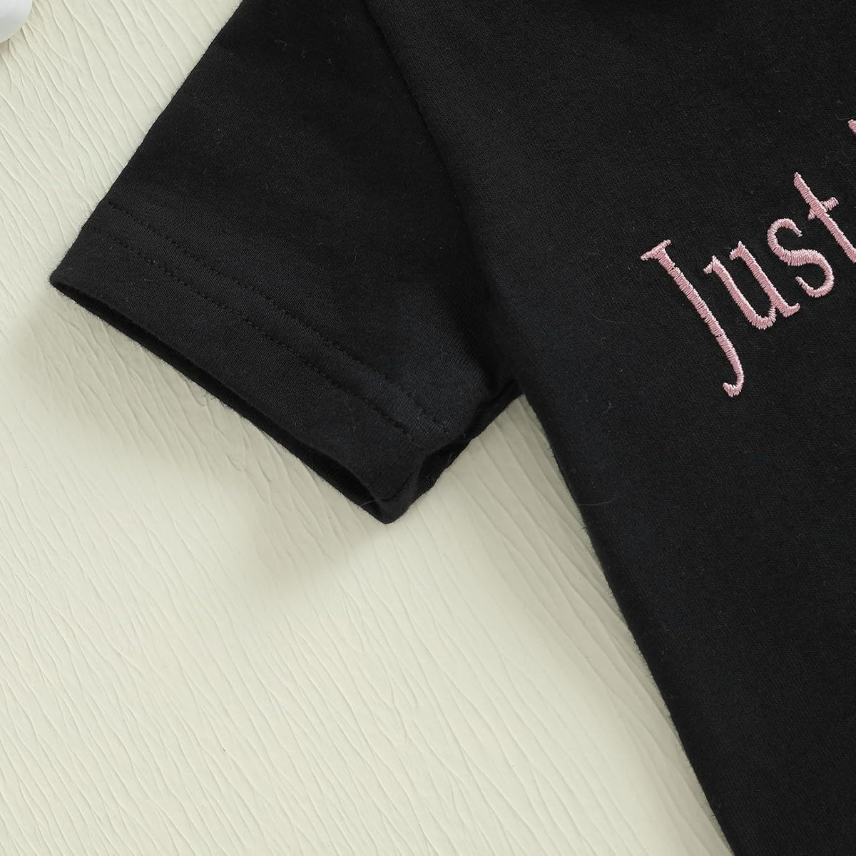 Meiweileya Toddler Baby Girl Summer Clothes Short Sleeve Funny Letters&amp;Bow Tshirt Tops Solid Shorts Set Father&#39;s Day Outfit