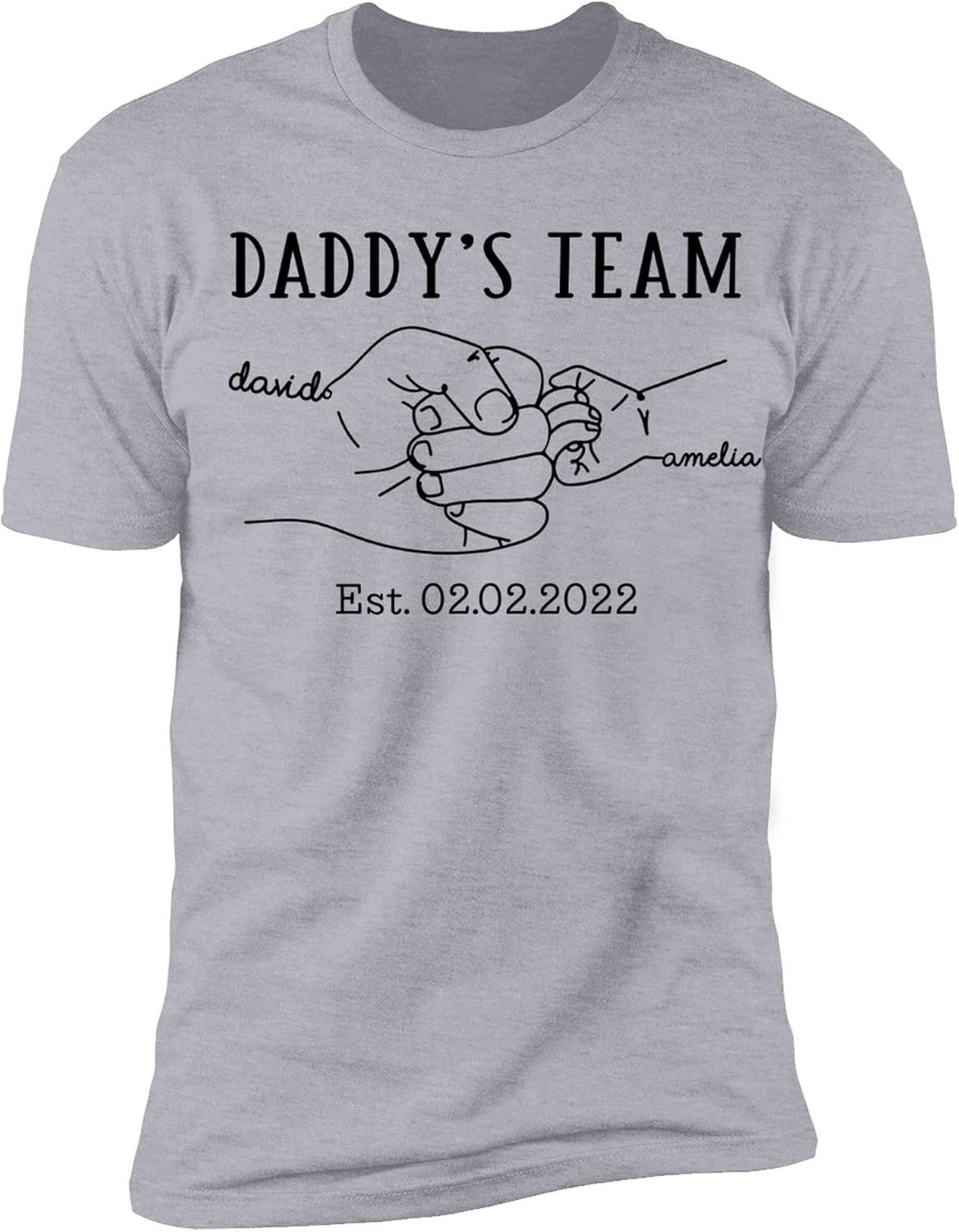 NAZENTI Personalized Fathers Day T-Shirt, Dad Papa Fist Bump Flag Shirt, Grandpa Papa Shirt, Gifts for Fathers Day