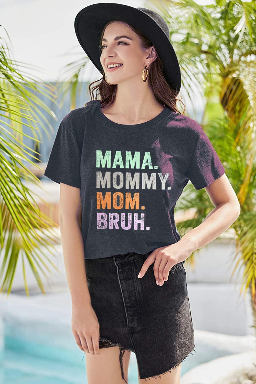 Mama Mommy Mom Bruh Shirt Women Mama Tshirt Mother&#39;day Gift Shirts Funny Short Sleeve Tee Tops Mother Shirt