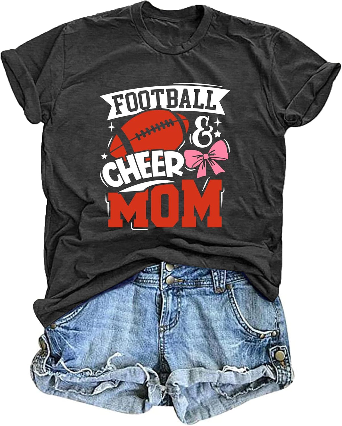 in My Mom Era Shirt Women: Mama T Shirt Mom Life Tops Funny Letter Print Casual Tees