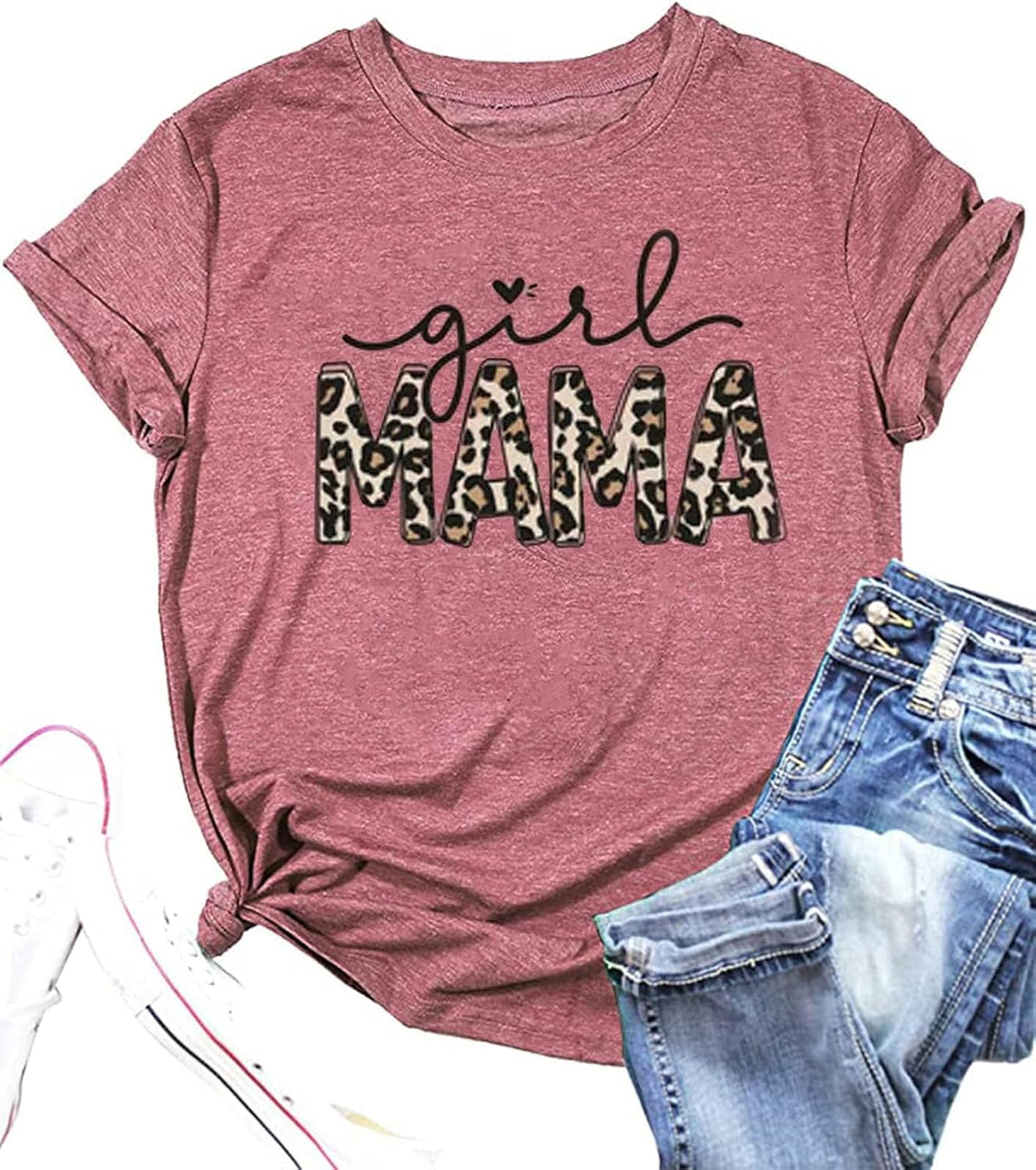 Mama Shirts Women Mother&#39;s Day T-Shirt Mom Shirts Funny Letter Print Tee Shirts Tops Blouse Mother Shirt