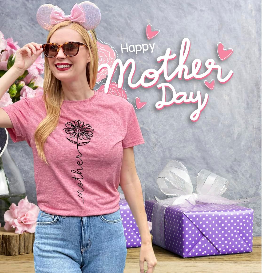 Bealatt Women&#39;s Sunflower Graphic Shirts Sunflower Pattern Print Tank Tops Casual Sleeveless Summer Tops Holiday Tee Shirt Mother Shirt