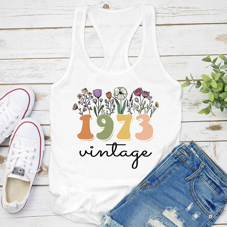 50th Birthday Shirts, Custom Birthday Shirts, Turning 50 Shirt, Gifts For Women Turning 50, 50 And Fabulous Shirt, 1973 Shirt, 50th Birthday Shirts For Her