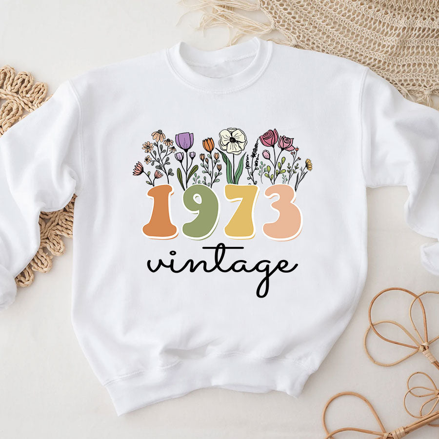 50th Birthday Shirts, Custom Birthday Shirts, Turning 50 Shirt, Gifts For Women Turning 50, 50 And Fabulous Shirt, 1973 Shirt, 50th Birthday Shirts For Her