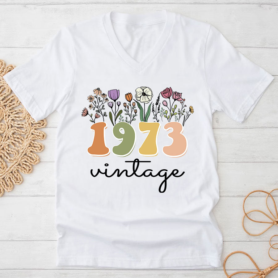 50th Birthday Shirts, Custom Birthday Shirts, Turning 50 Shirt, Gifts For Women Turning 50, 50 And Fabulous Shirt, 1973 Shirt, 50th Birthday Shirts For Her