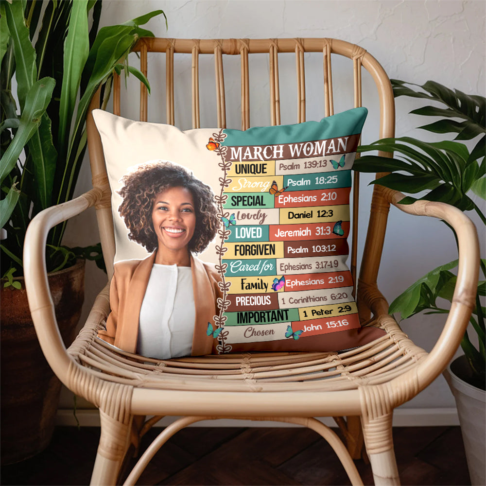 Personalized Photo Pillow, March Birthday Gift Ideas
