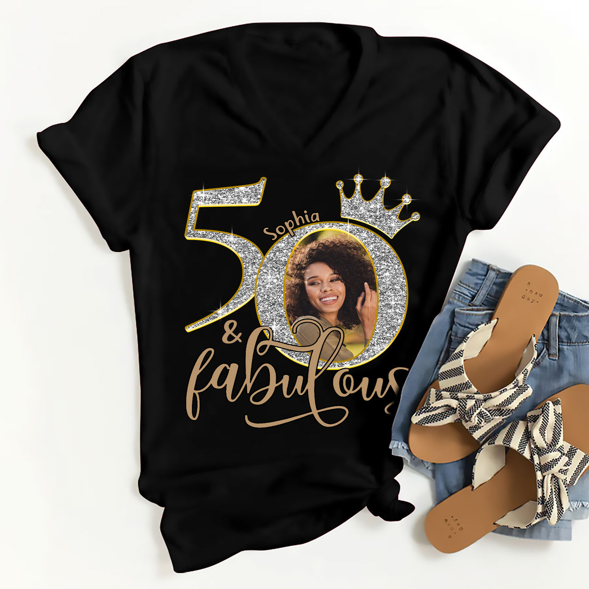 50th Birthday Shirts, Custom Birthday Shirts, Turning 50 Shirt, Gifts For Women Turning 50, 50 And Fabulous Shirt, 50th Birthday Shirts For Her - YPT-ALK