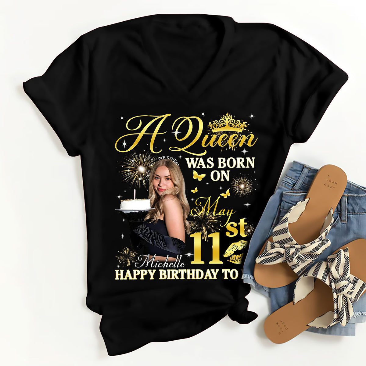May Birthday Shirt, Custom Birthday Shirt, Queens Born In May, May Birthday Shirts For Woman, May Birthday Gifts, May Is My Birthday Month, Yep The Whole Month-YPT-ALK