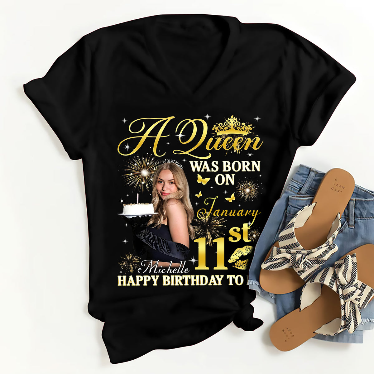 January Birthday Shirt, Custom Birthday Shirt, Queens Born In January, January Birthday Shirts For Woman, January Birthday Gifts, January Is My Birthday Month, Yep The Whole Month-YPT-ALK